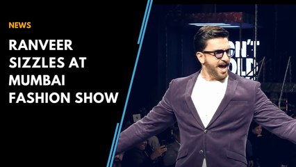 Ranveer sizzles at Mumbai fashion show