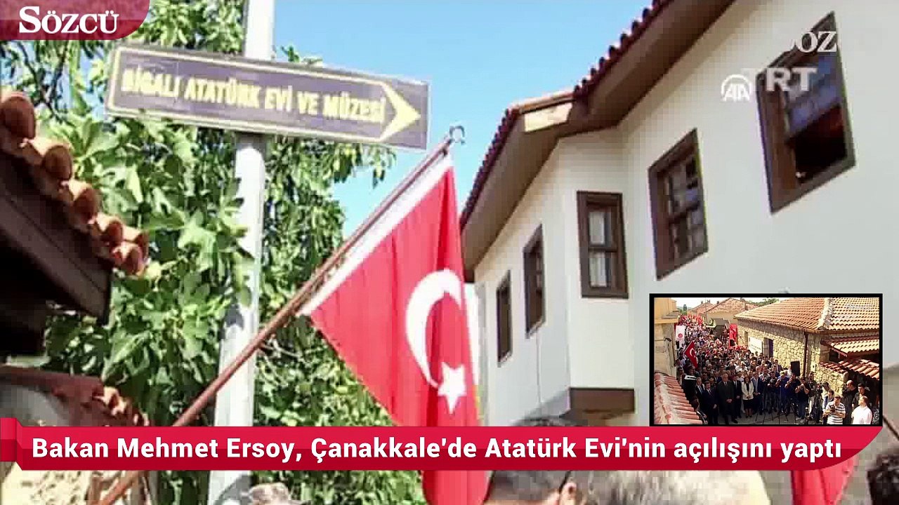 Kültür ve Turizm Bakanı Mehmet Ersoy, Çanakkale'de Atatürk evinin açılışını yaptı