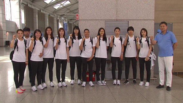 여자농구·조정 단일팀, 결전지 인도네시아로 출국 / YTN