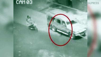 Ghost Walks Through Traffic