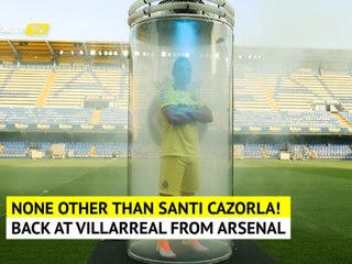 Santi Cazorla presented at Villarreal by magician!