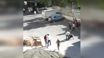 İnşaat İşçileri ile Esnafın Kavgası Kamerada