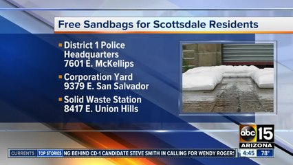Scottsdale offering free sand bags after recent storms
