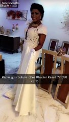 Mbathio Ndiaye brille de mille feux en robe de mariée