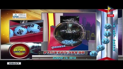 PCSO 9 PM Lotto Draw, August 10, 2018