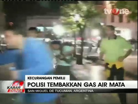 Unjuk Rasa Protes Kecurangan Pemilu di Argentina Berakhir Bentrok