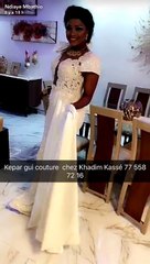 Mbathio Ndiaye en robe de mariée