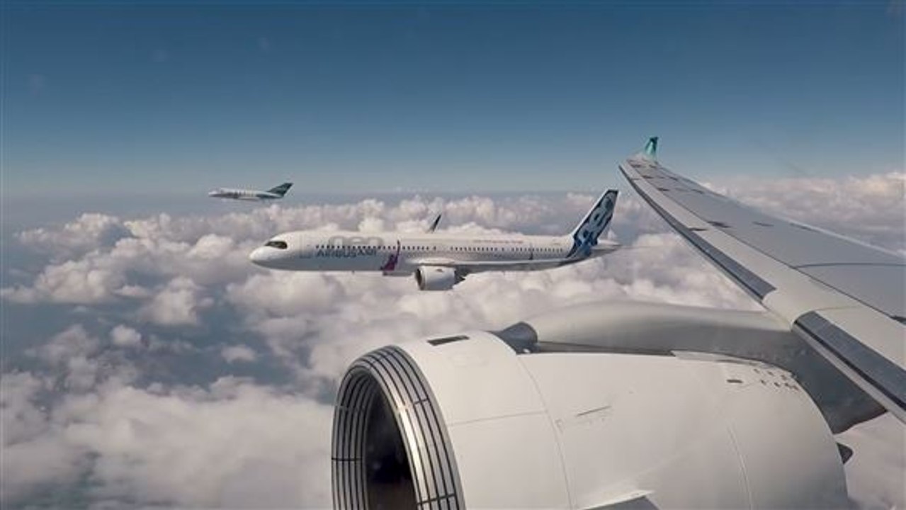 Ziemlich dicht dran: Formationsflüge mit Großraumflugzeugen