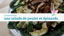 Salade de poulet et épinards