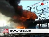 Kapal Nelayan di Muara Angke Ludes Terbakar