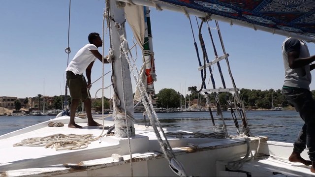 assouan en Felouque - egypte croisière a la voile sur le nil
