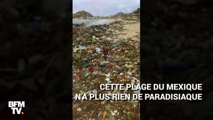 Au Mexique, des vagues de déchets plastiques déferlent sur une plage