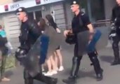 Police With Riot Shields Enter Bucharest's Victory Square During Protest