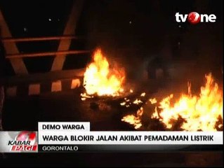 Listrik Sering Padam, Warga Gorontalo Blokir Jalan