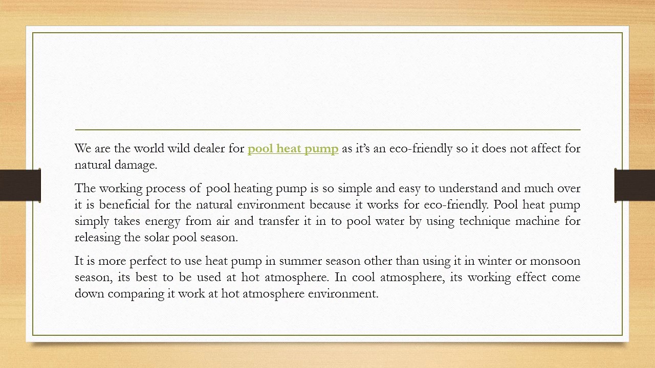 Are Pool Heating Pumps Eco Friendly