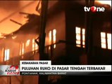 Puluhan Kios di Pasar Tengah Pontianak Terbakar