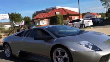 Une Lamborghini tire une remorque pleine de chèvres !