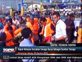 Kapal Nelayan Berlayar dengan Tenaga Surya