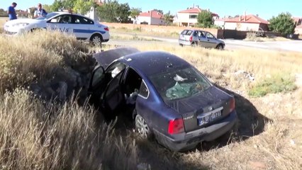 Otomobil şarampole devrildi: 6 yaralı - AKSARAY