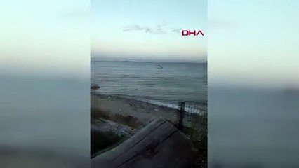 Beylikdüzü'nde teknenin batma anı cep telefonu kamerasında