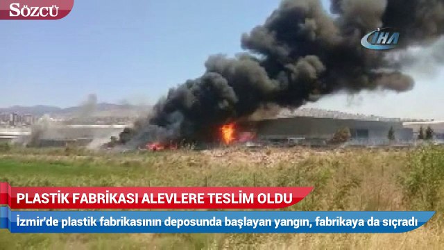 Plastik fabrikası alevlere teslim oldu