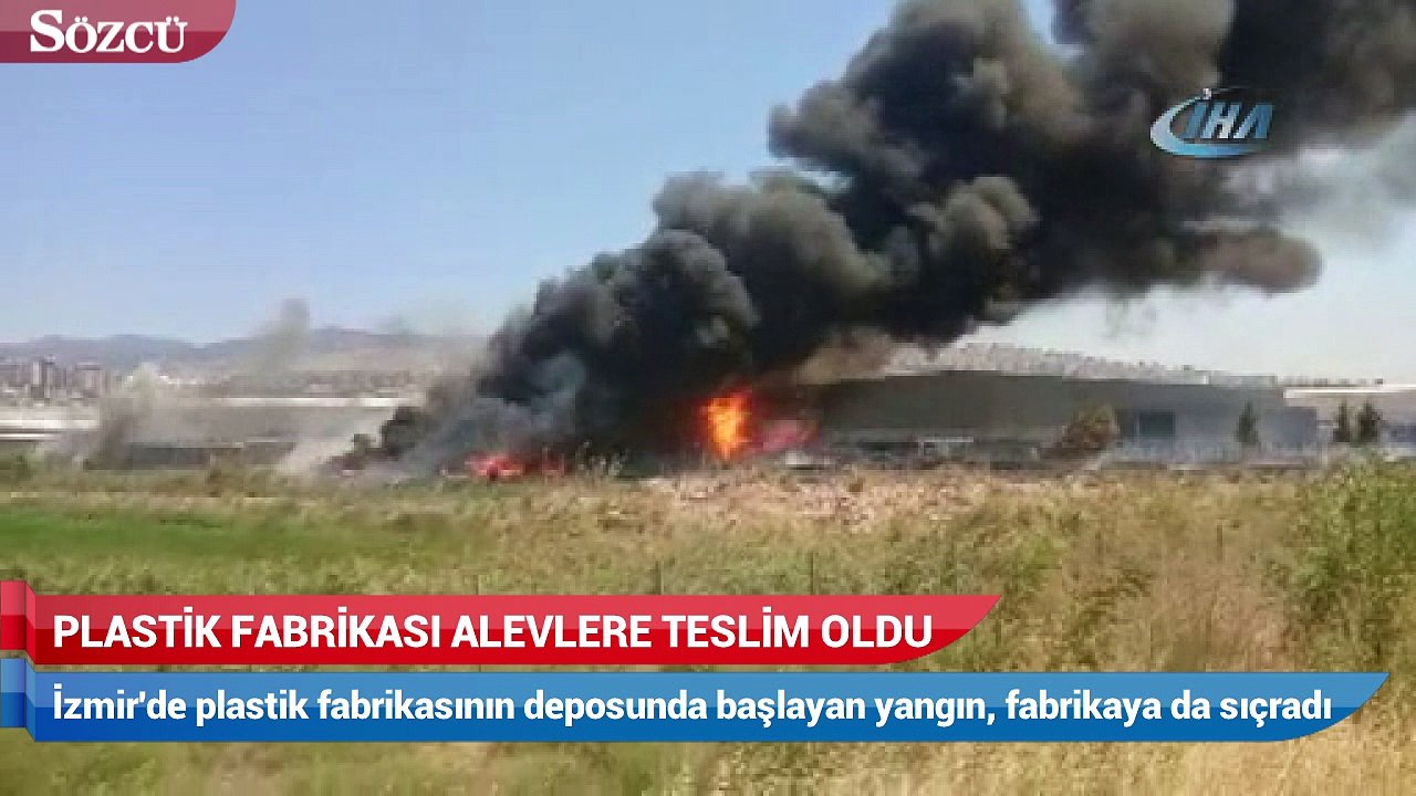 Plastik fabrikası alevlere teslim oldu