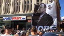 Newcastle fans protest owner Mike Ashley before Spurs clash