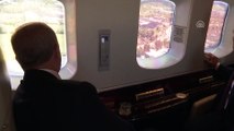 Cumhurbaşkanı Erdoğan, Sel bölgesinde incelemelerde bulundu - (Helikopter içi) - ORDU