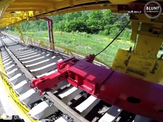 For the first time I saw how new track panels were laid!!