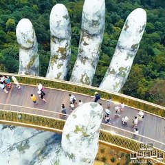 Massive hands hold the bridge together in Vietnam