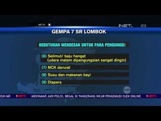 Inilah Berbagai Kebutuhan Mendesak Korban Gempa Lombok NTB-NET12