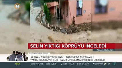 Selin yıktığı köprüyü inceledi