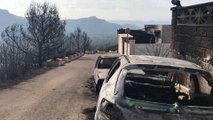 Los incendios forestales de Llutxent-Gandía en Valencia, España