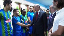 Cumhurbaşkanı Erdoğan, Çaykur Rizespor-Kasımpaşa karşlaşmasını izledi - RİZE