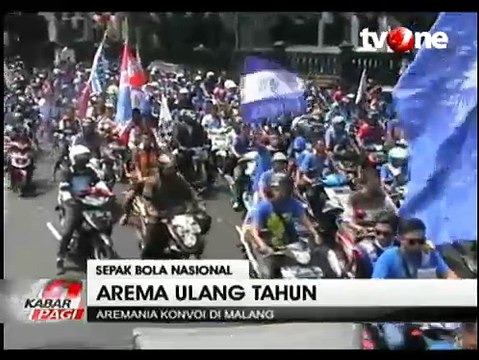Ribuan Aremania Rayakan HUT Arema Ke-28