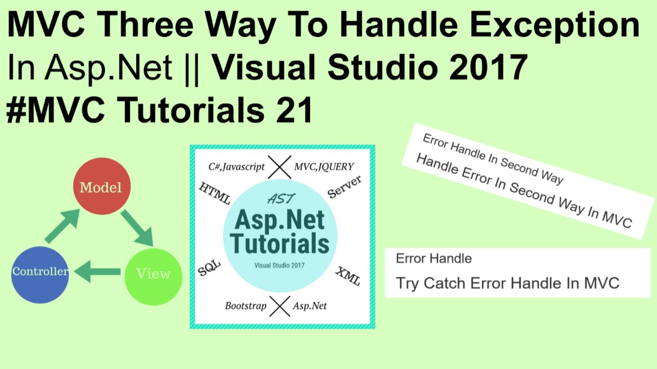 MVC error handle in asp.net || visual studio 2017 MVC tutorials 21