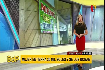 Santa Rosa: roban 30 mil soles que comerciante enterró en su jardín