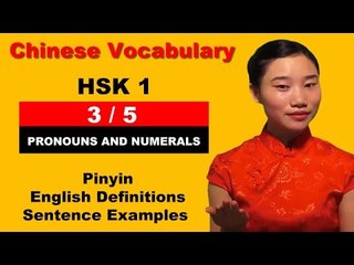 HSK 1 Course - Complete Chinese Vocabulary Course - HSK 1 Full Course - Pronouns/Numerals (3/5)