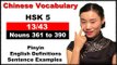 HSK 5 Course - Complete Chinese Vocabulary Course - HSK 5 Full Course / Nouns 361 to 390 (13/43)