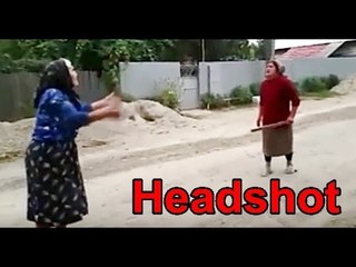 Alte Frauen argumentieren - Headshot (slow motion)