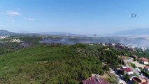 Bursa'daki Orman Yangını Villalara Sıçradı! Yanan Villalar Havadan Görüntülendi