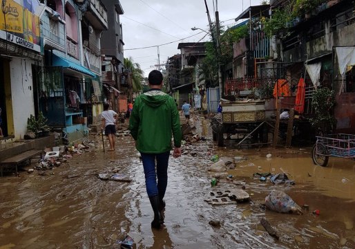 Receding Floods Leave Dirt and Debris Strewn on Marikina Streets