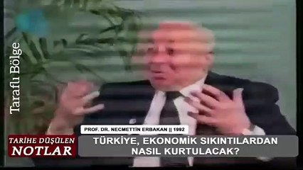 Yıl 1992 | Necmettin Erbakan Süleyman Demirel’in “yastık altındaki dolar ve altınları bozdurun” çağrısını eleştiriyor