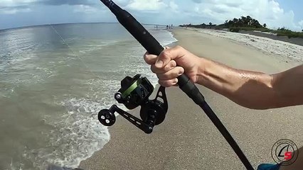 BATTLE with a BEAST... GIANT Tarpon Beach Fishing