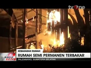 Tabung Gas Meledak, Rumah Semi Permanen Hangus Terbakar