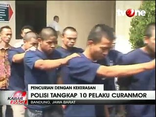 Sepuluh Orang Komplotan Curanmor Dibekuk Satreskrim Polres Bandung