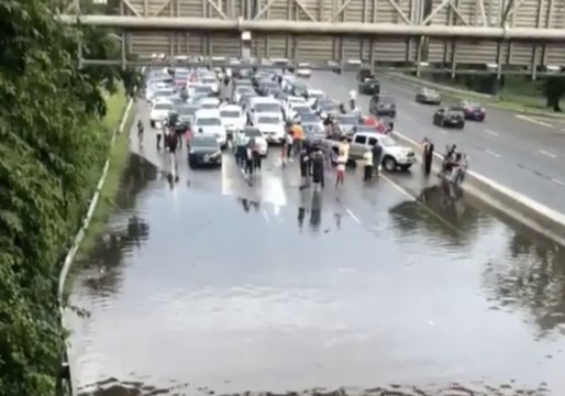 Heavy Storm and Rainfall Shuts Down New Jersey's Route 3
