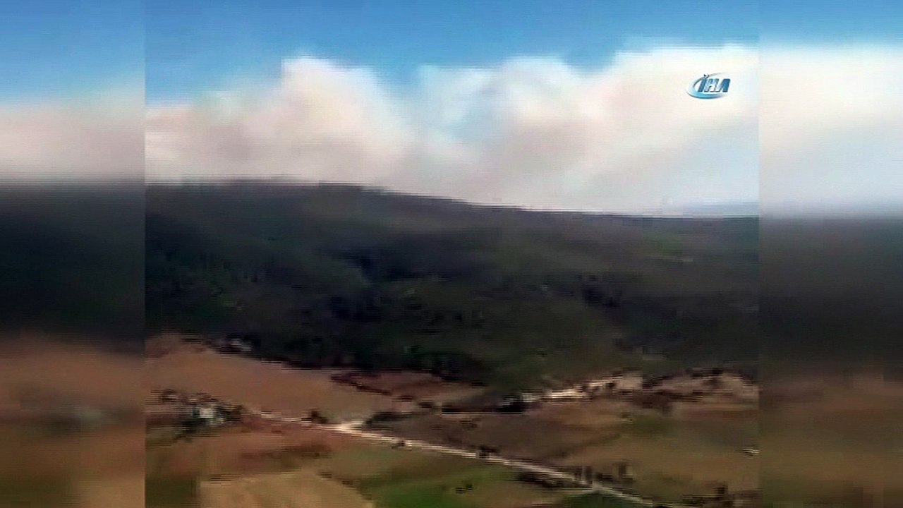 Soma’da orman yangını...  Yangını söndürmek için havadan ve karadan müdahale ediliyor