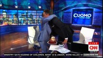 Don Lemon surprised Chris Cuomo with a Birthday Cake.  #ChrisCuomo #DonLemon #HappyBirthdayChrisCuomo