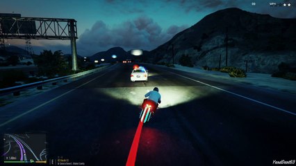 GTA V Tron Bike Police Chase
